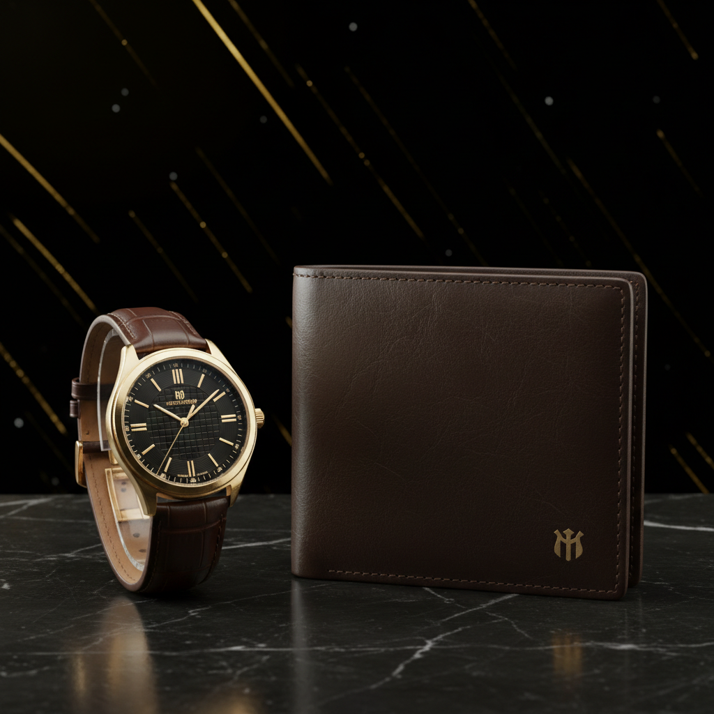 Kit Relógio Masculino + Carteira Executiva